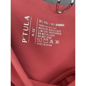 P'tula Stealth Sculpt Leggings 26" Inseam – M – Coral Rosewood V-Contour